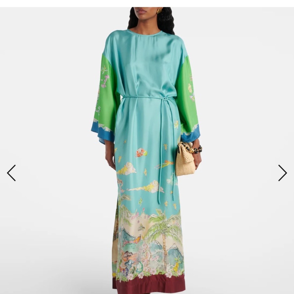 Alémais Daris printed silk maxi dress